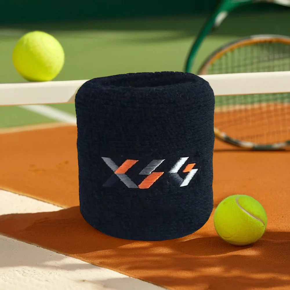 Professional Custom Sport Sweatband Elastic Terry Cotton Wristband with Embroidery Protection for Tennis