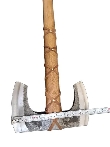  custom stainless steel Vikings style double blade axe