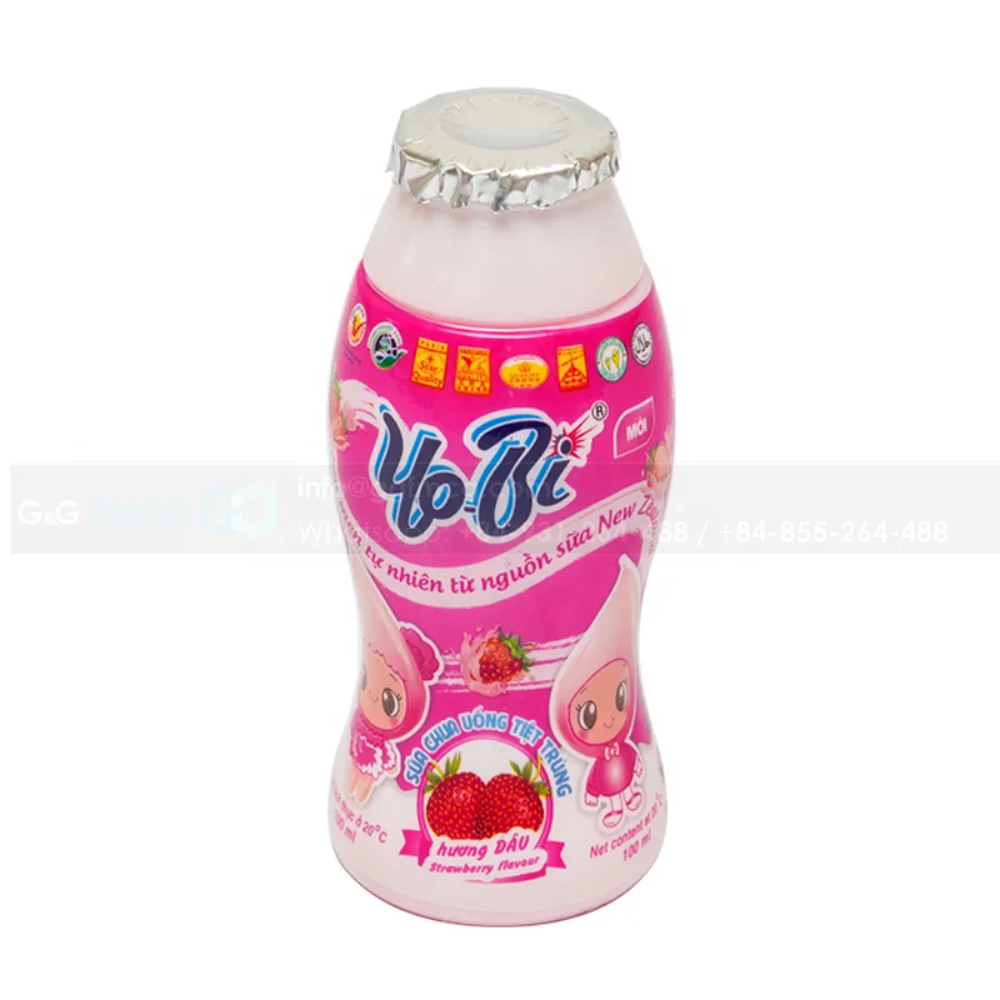 Bidrico Yobi йогурт клубничное молоко ежедневное естественное брожение из новозеландского молока помогает стимулировать пищеварение