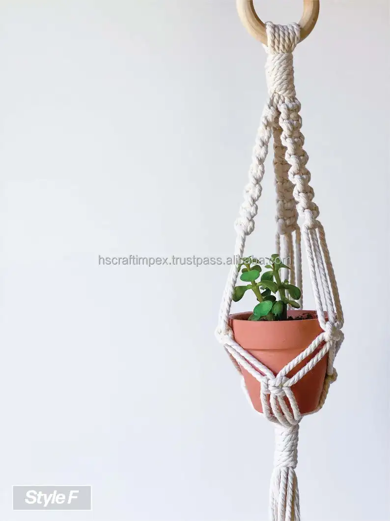  Домашний декор макраме вешалка для растений комнатная и уличная чистый хлопок