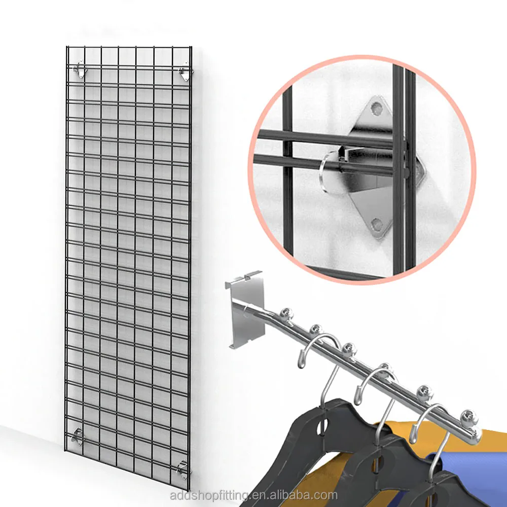Triangle tower mesh grid panel rack slatwall Hook for clothes display