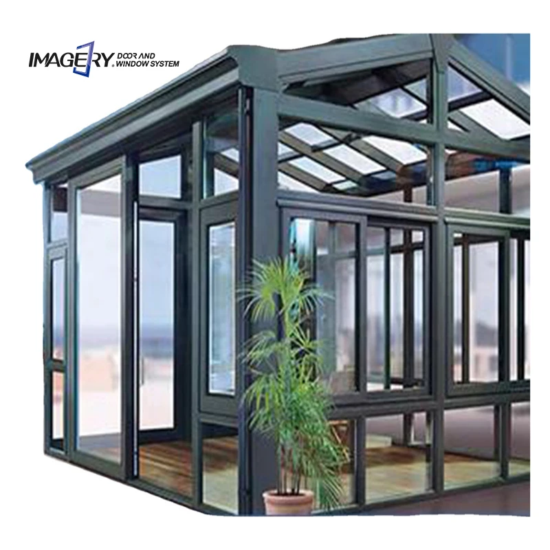 Winter garden aluminum profile system summerhouse sun room prefabricated conservatory glass sunroom green house
