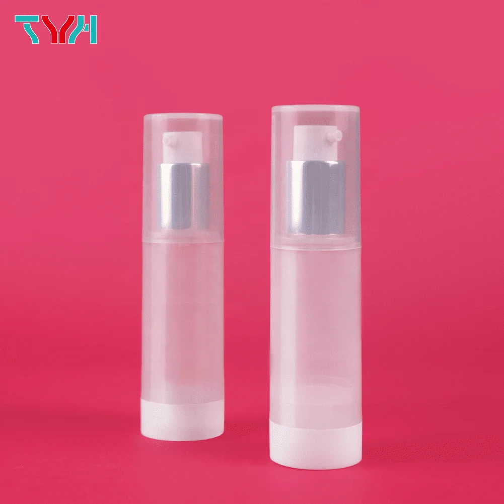 (Образец) 50 мл 30 45 25 PP белая круглая Вакуумная бутылка с насосом поставщики косметических вакуумных бутылок (серия AIRB)