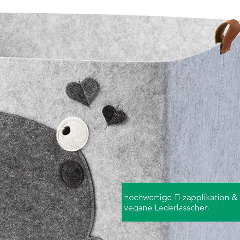 Upin 33cm frog cartoon Felt Eco Friendly Foldable Collapsible Fabric Cube Storage Box basket for children