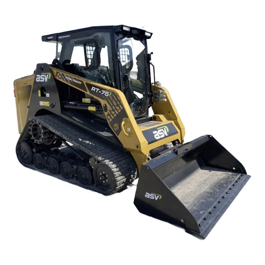 Affordable Top Skid Steer RT75 MAX Pilot Hydraulic Joystick Controls 2-Speed Smooth-Running Turbocharged Diesel Engine For Sale