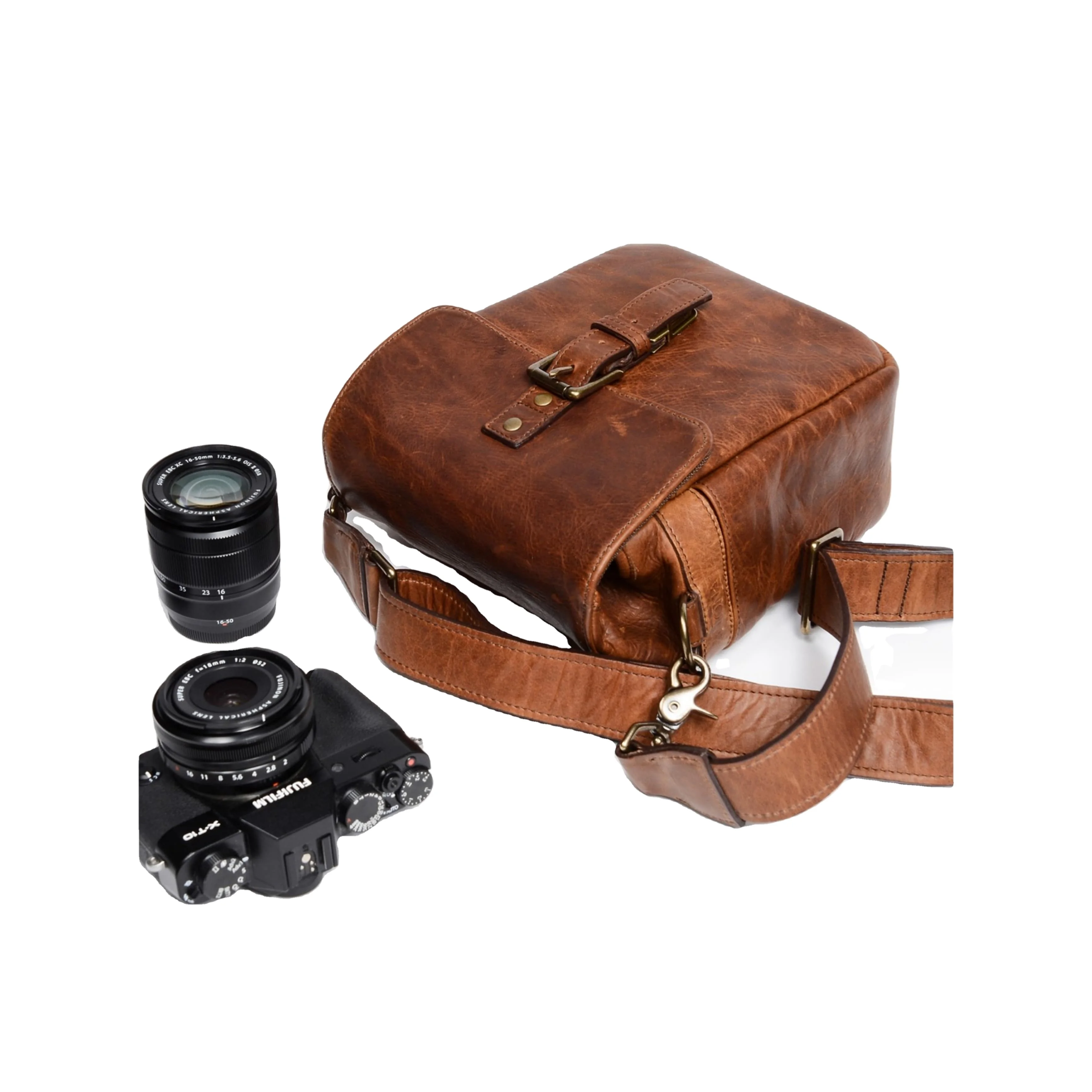 Стильный кожаный рюкзак для камеры DSLR с защищенной плечевой кобурой застежкой-молнией-защитный и модный