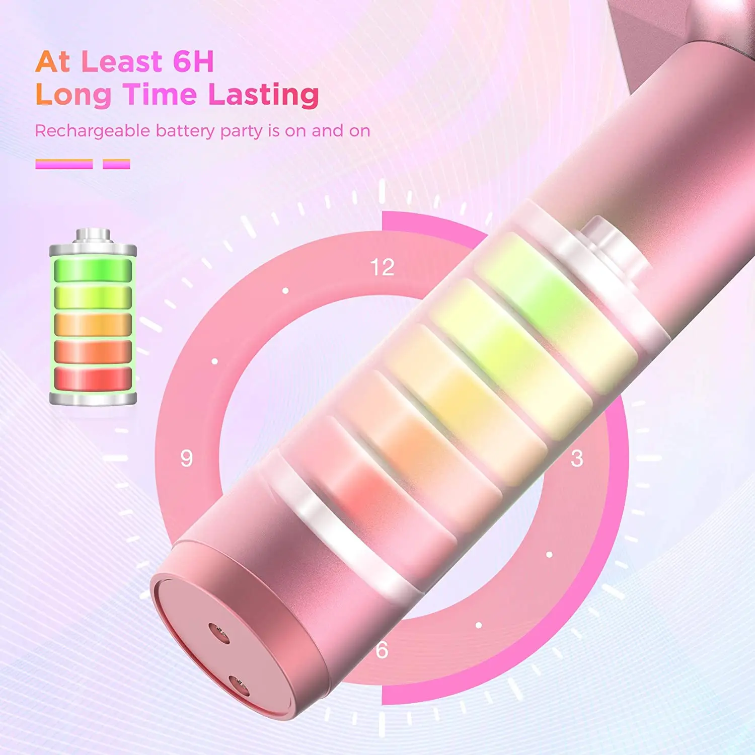 Беспроводной микрофон для караоке, 3-в-1 Портативный динамик машина для всех смартфонов, подарок для мальчиков и девочек, детей и взрослых