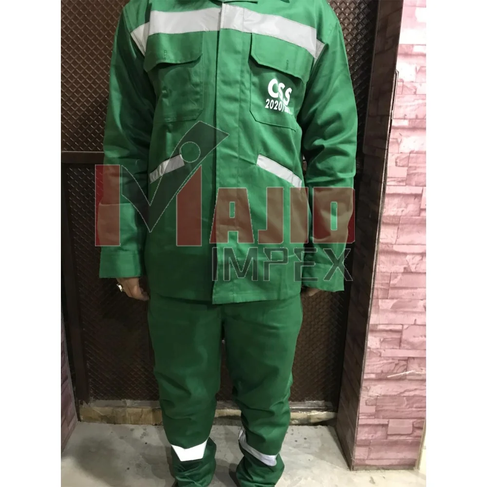 Safety coverall custom logo construction workers high visibility reflective cotton overall work suit work clothes