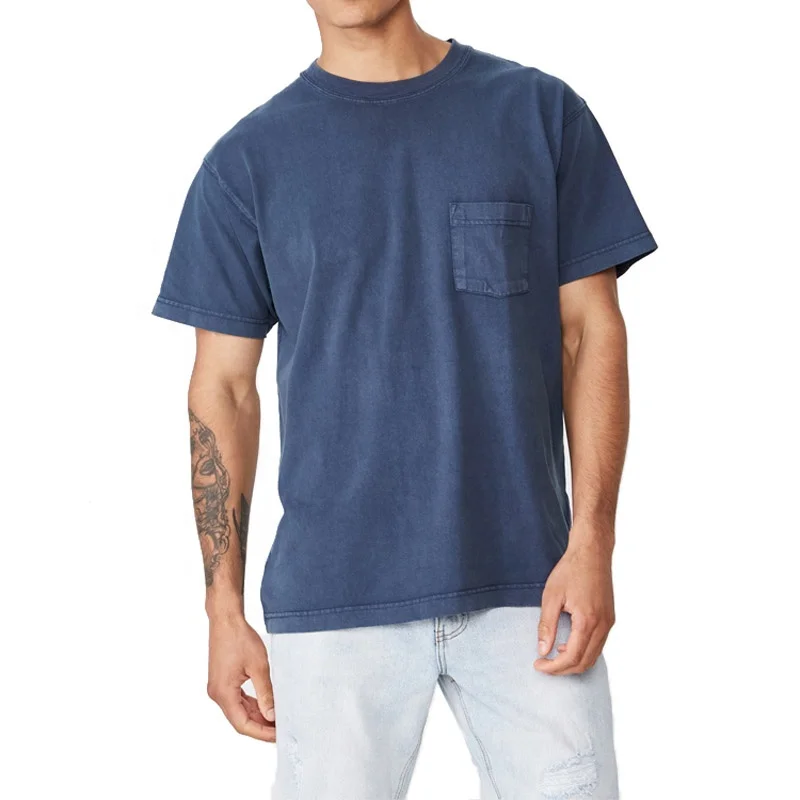 Wholesale Men Drop Shoulder T Shirt 65% Cotton 35% Polyester Summer T Shirt Men Muscle T Shirt Oversize Men Streetwear Clothes