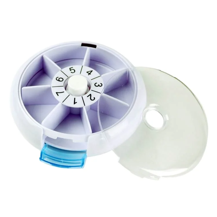 7 подогревающий портативный Круглый таблетки контейнер для таблеток дозатор