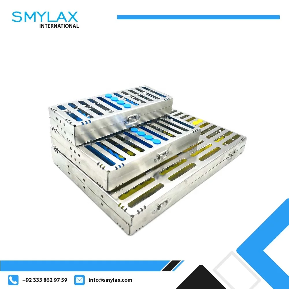 1pc Dental Sterilization Rack Surgical Autoclavable Sterilization Box Dental Cassette Disinfection Tray Dentist Tools