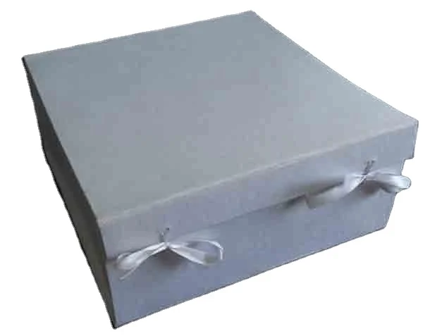 Handmade Eco Friendly Recycled Cardboard Paper Folding Cotton Paper Ribbons Closure Gift Packaging For Present And Festival