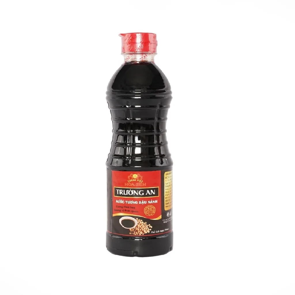 90% OEM Organic Soy Sauce Type Packing Price Reasonable Truong An Soy Sauce 500ml Tuong Viet Hoa Sen