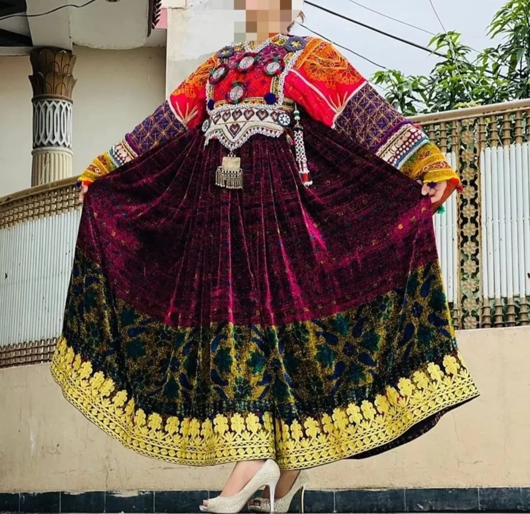 Tribal Ethnic Vintage Kuchi Afghani/Pakistani Dress Awesome Kuchi Party Traditional Multi Color Hot Selling Dress 2020