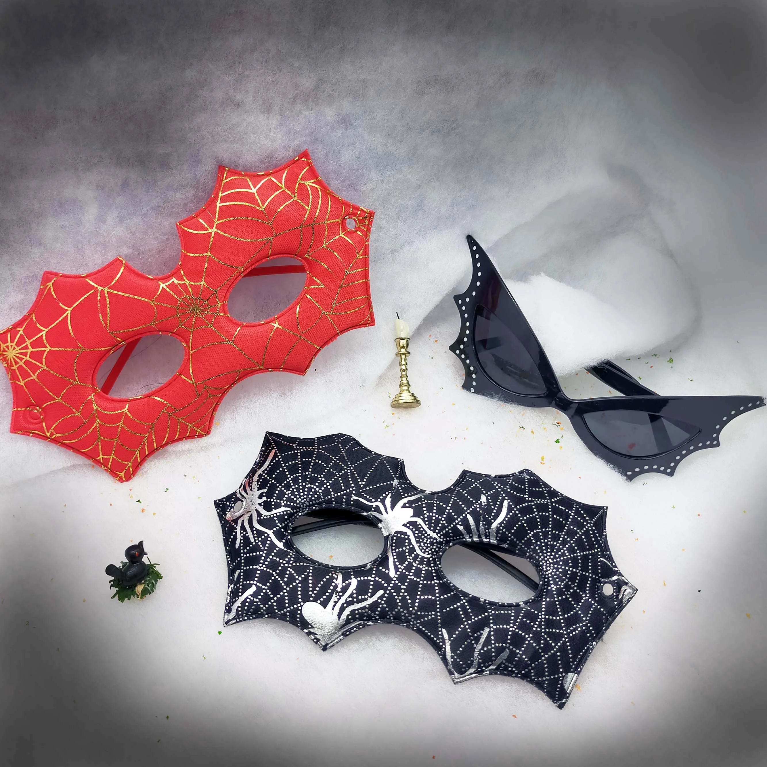 Funny Halloween Spider Web Bat Glasses for Kid and Adult Fashion Jewelry and Gift