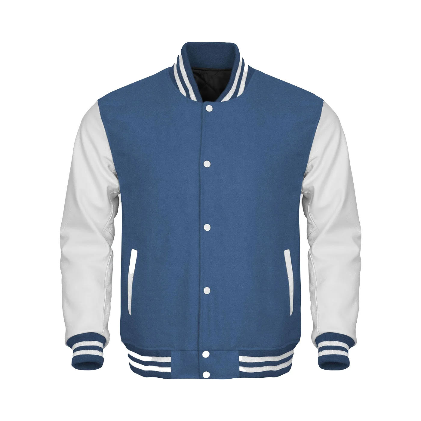 Мужская Повседневная зимняя куртка Letterman Varsity бейсбольные куртки для колледжа белая Зимняя шерстяная с кожаным рукавом