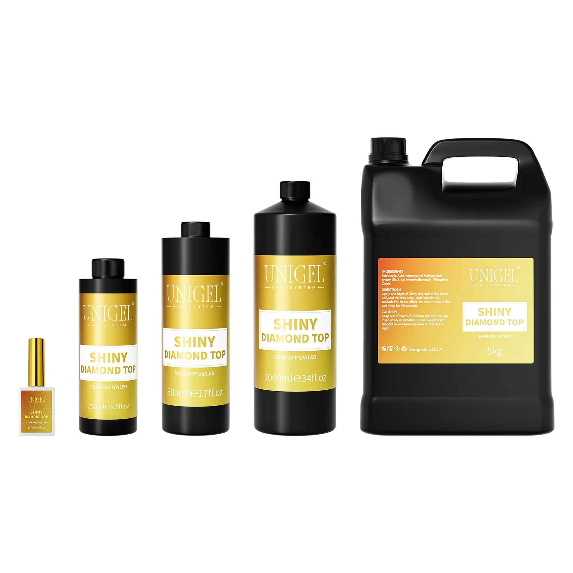 18item functional 15ml 250ml 500ml 500ml 1000ml 5kg Wholesales Accept customized Private label your logo base top gel