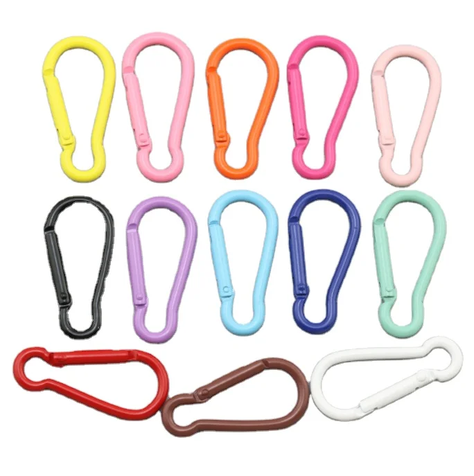 No. 5 color spray paint D-shaped gourd carabiner hook