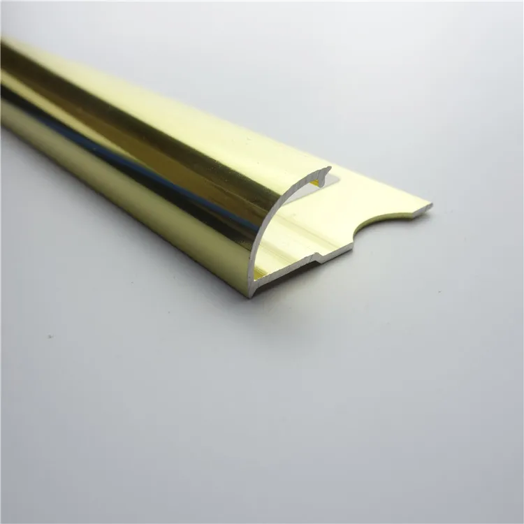 cheap price beautiful 12mm aluminium profile quarter round ceramic tile trim metal trimming strip