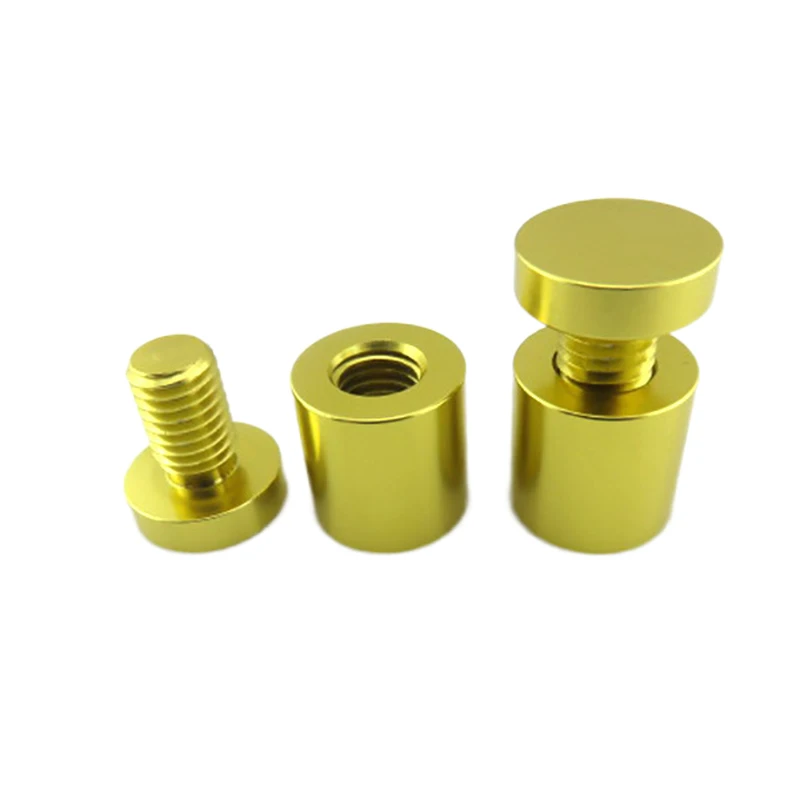 13mm 19mm 25mm Anodized Aluminum Aluminum Sign standoff Wall Mounted Sign Stand off spacer, Mirror Glass Screw Standoffs