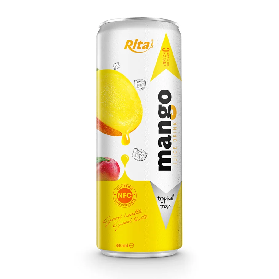 330ml Can Passion Fruit Juice from Vietnam Supplier High Quality Soft Drink Beverage Free Design Label