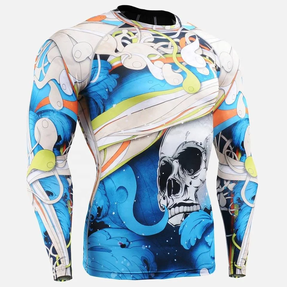 Rash Guard Shirts Custom Blank Mens Sublimated Rash Guard Best Quality Lycra Pink Women Black Yellow Green Surf Trend XXL Blue