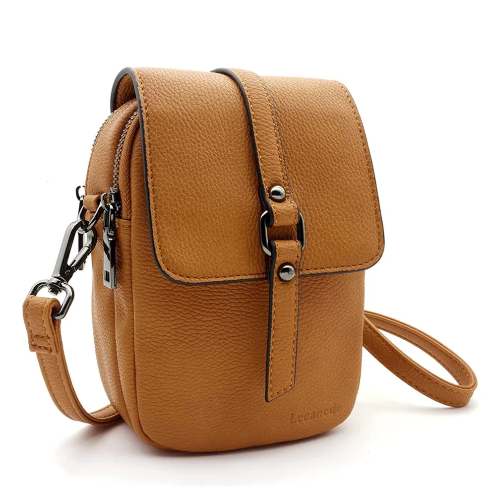Small Crossbody Bag Cellphone Purse for Women, Leather Purse Shoulder Bags Small Bag Metal Button Custom Designs