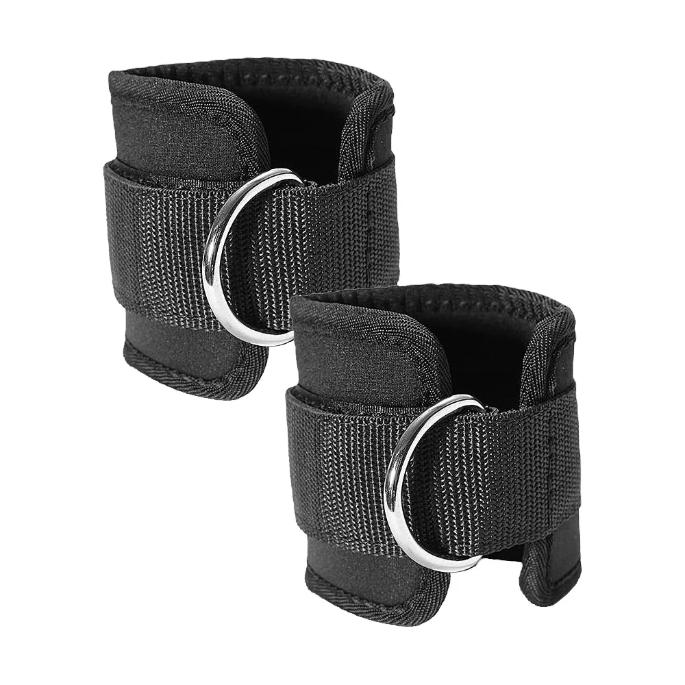 High Quality Heavy Duty Neoprene Padded Ankle Straps Weightlifting Adjustable Ankle Straps For Cable Machine