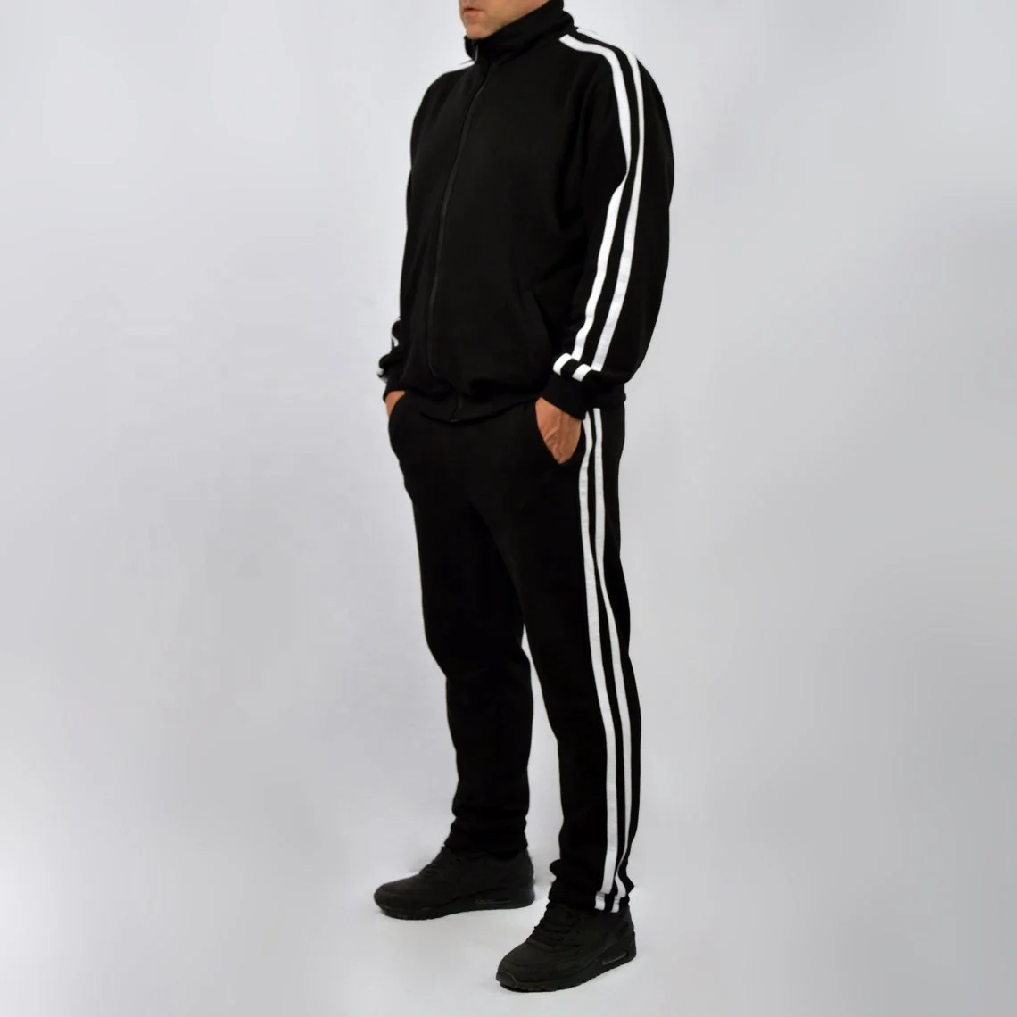 Новейший дизайн оптовая продажа куртка на молнии с круглым вырезом выполненная из хлопка одежда для бега тренировок в тренажерном зале теплые тренировочные костюмы