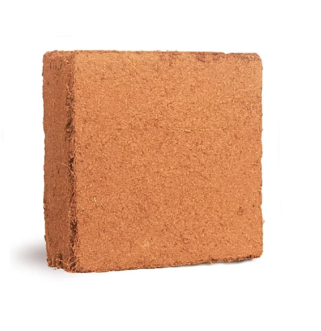 Coco Peat Briquette Low EC 5kg From Reputed Supplier of Organic Briquettes With High-Water Holding Capacity
