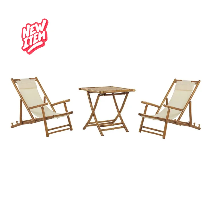 Bamboo Table and Chair, Natural Material, For Home Decor Indoor and Outdoor Furniture for Garden
