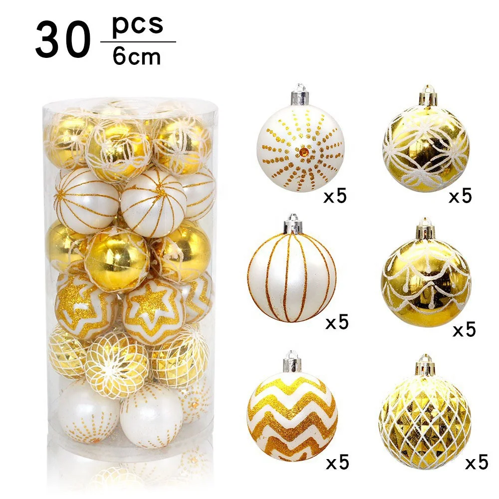 6CM Wholesale Christmas Balls Decoration  Handpainted Christmas Ornament