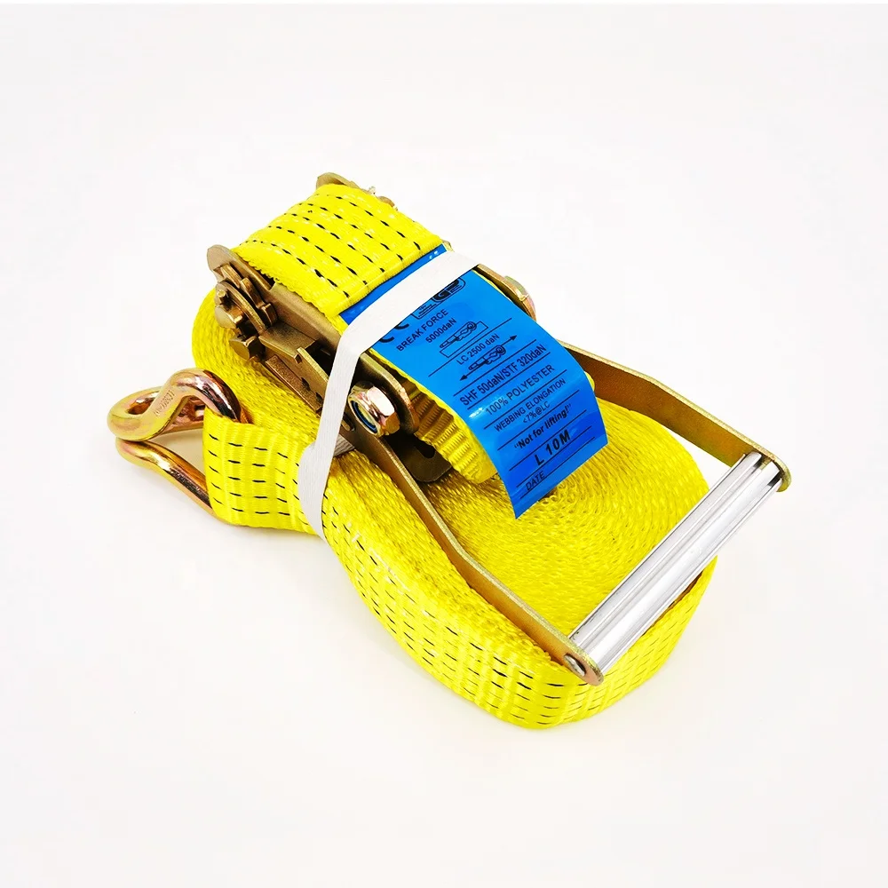VINEET Manufacturer custom heavy duty 2' 5000kg x 10m cargo lashing belt load tension set tie down ratchet straps