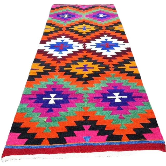 Stylish Colorful  Hand Made Living Room Bedroom Bedside Floor Area Rug Multi Uses Rug 60x90inch OEM