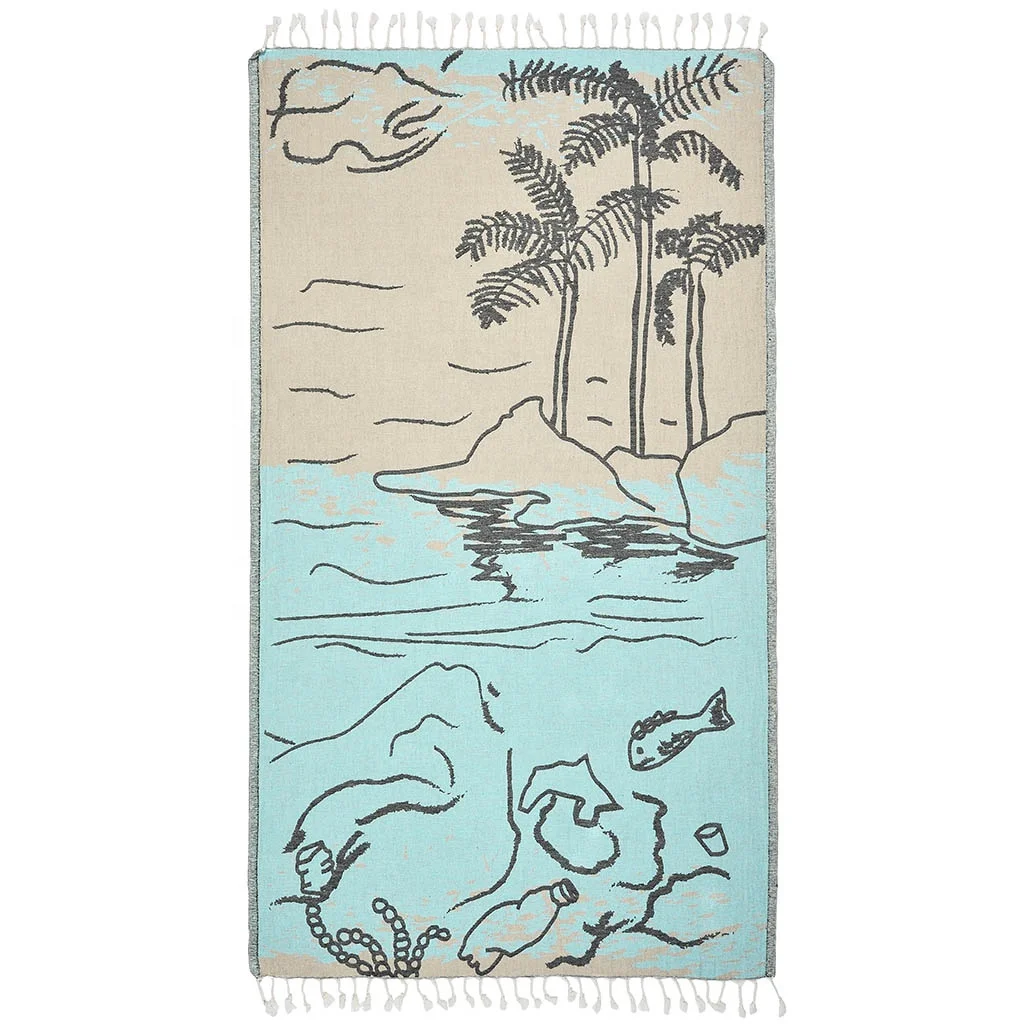 Turkish Beach Towels Oversized Hammam Fouta Bath Towel Organic Cotton Peshtemal Pool Gym Yoga Pestemal Large Blanket with Tassel