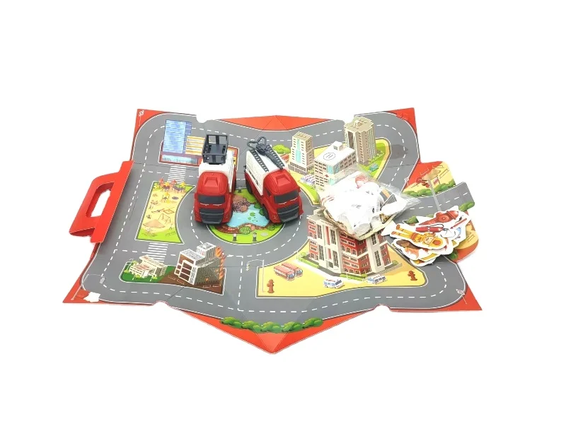 Plastic Fire Engine Friction Powered  Vehicle Game Toy