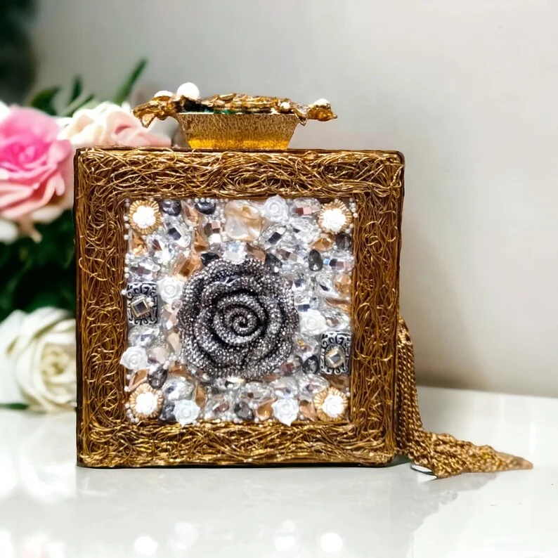 Exporter and Manufacturer of Round Luxurious Mother Of Pearl Handcrafted Clutch at Low Price for women by LUXURY CRAFTS