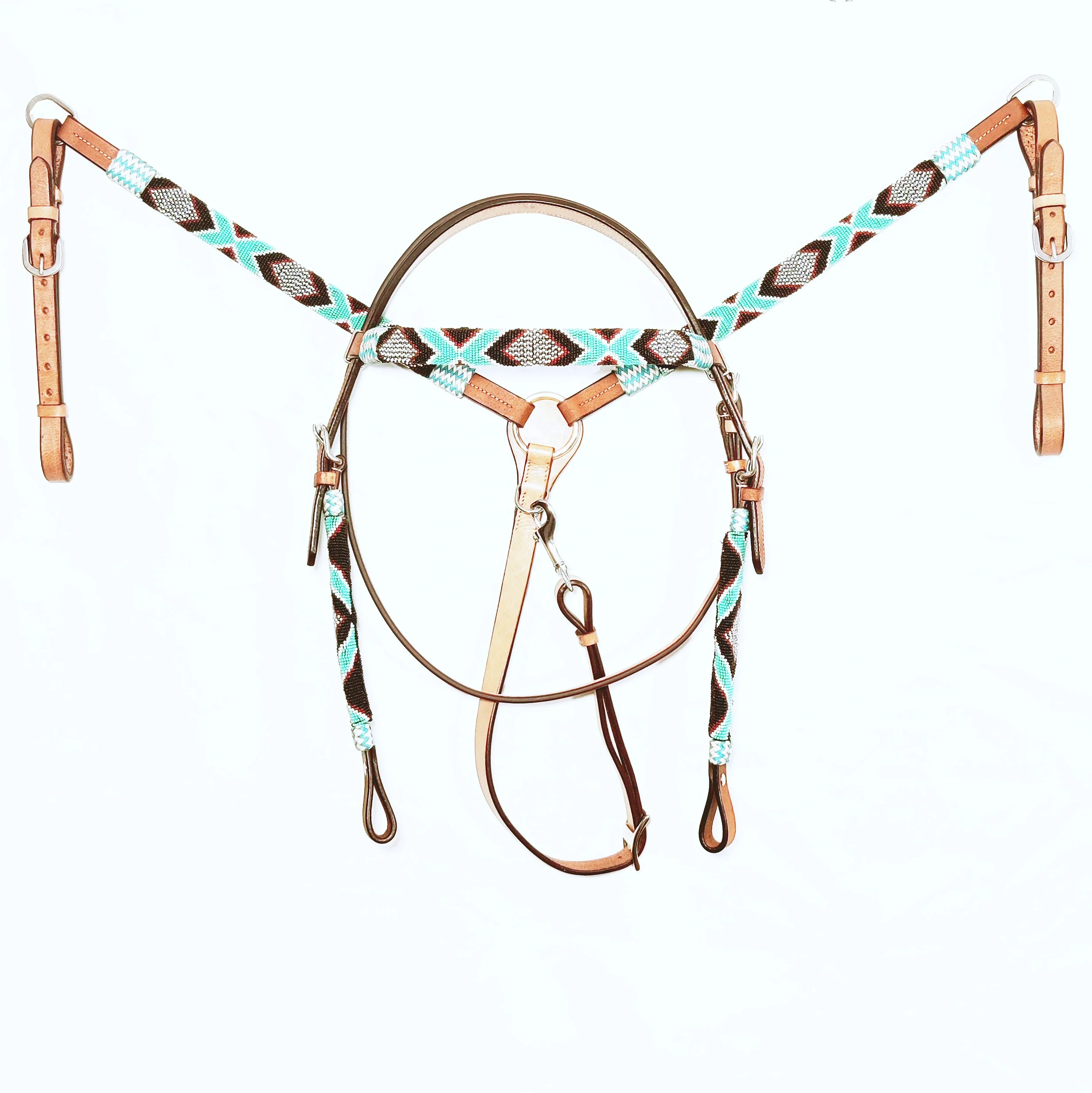 Latest Design White & Brown Color Natural Leather Horse Tack
