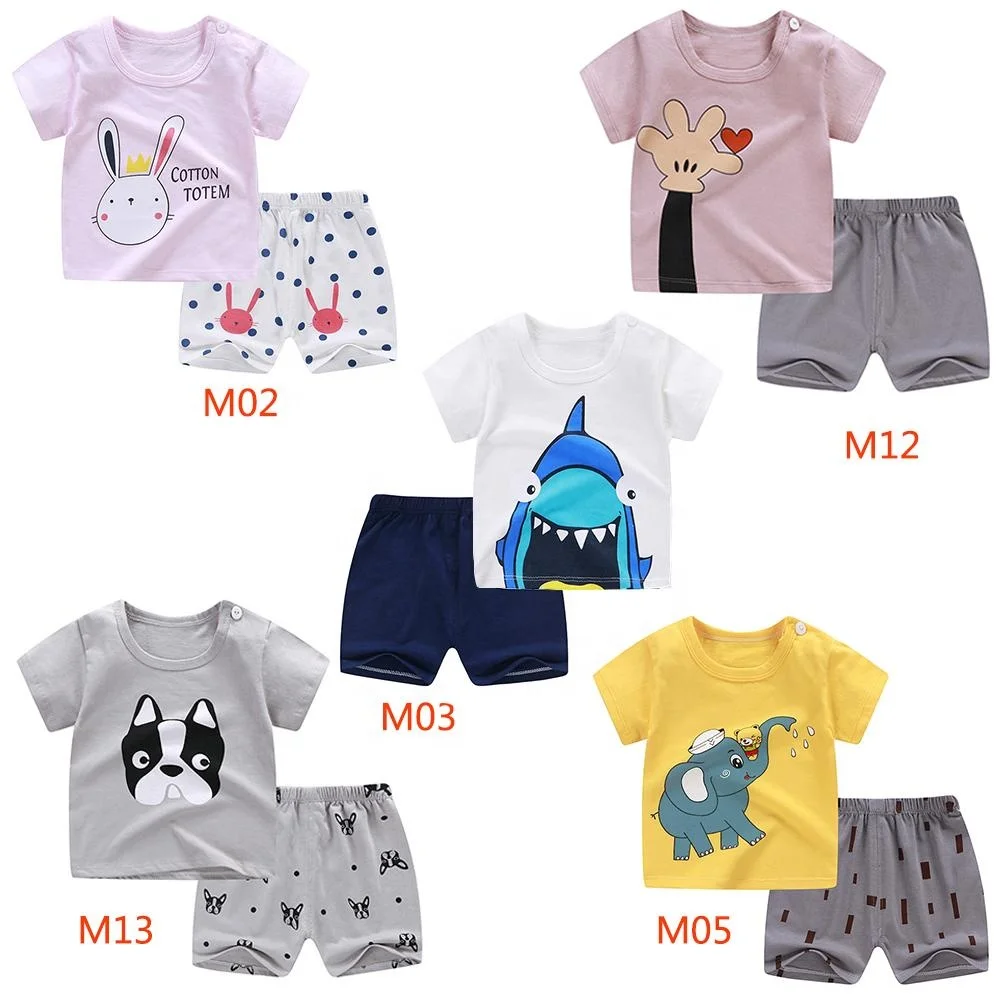 Organic Cotton Cute Design Digital Printed Baby Clothing Baby T-shirt Baby Clothes Custom OEM Service Short BD Unisex Corduroy