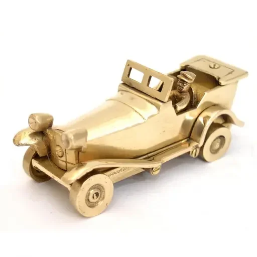 Premium Brass Car Model Sculpture – Classic Showpiece, Decorative Ornament for Office, Perfect Gift for Car Collectors