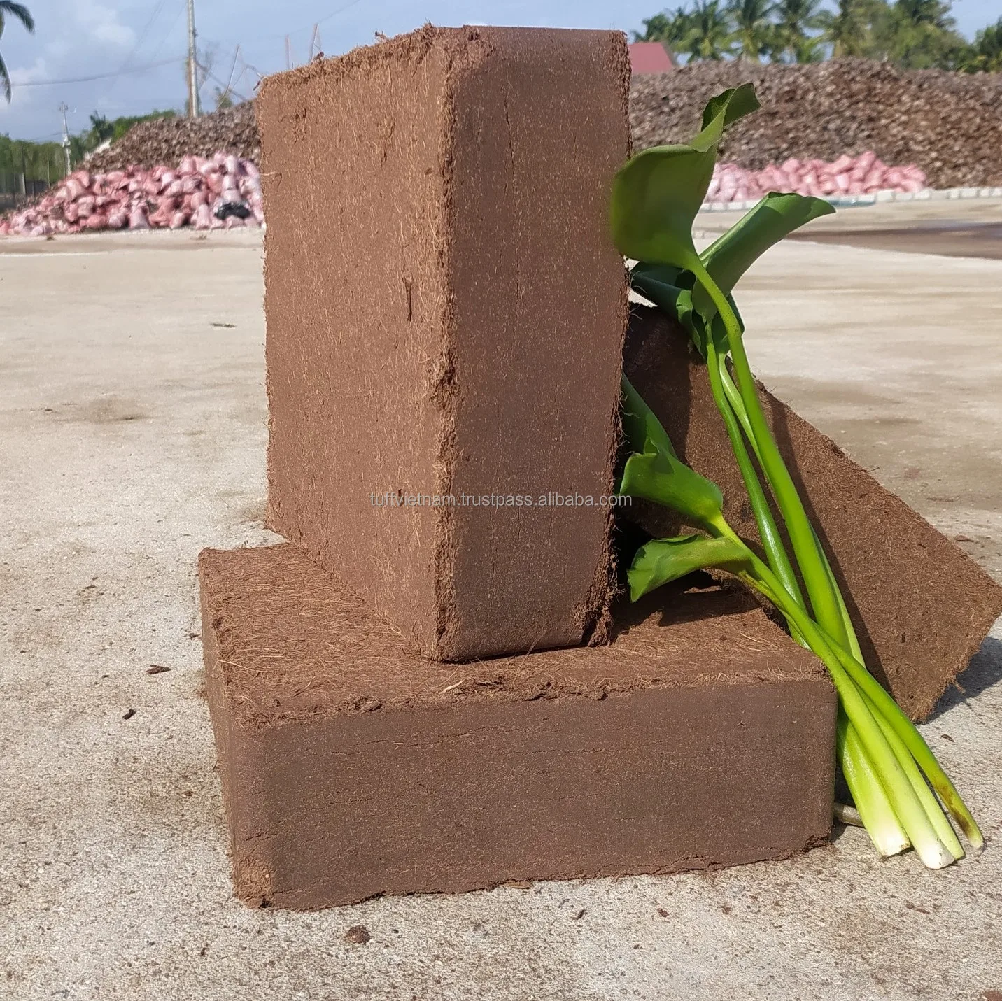 Hot sale Block cocopeat substrates Cocopeat 5Kg Bales Hight Quality Hot Sales Organic Brand  Manufacturer Tuff Viet Nam  Low EC