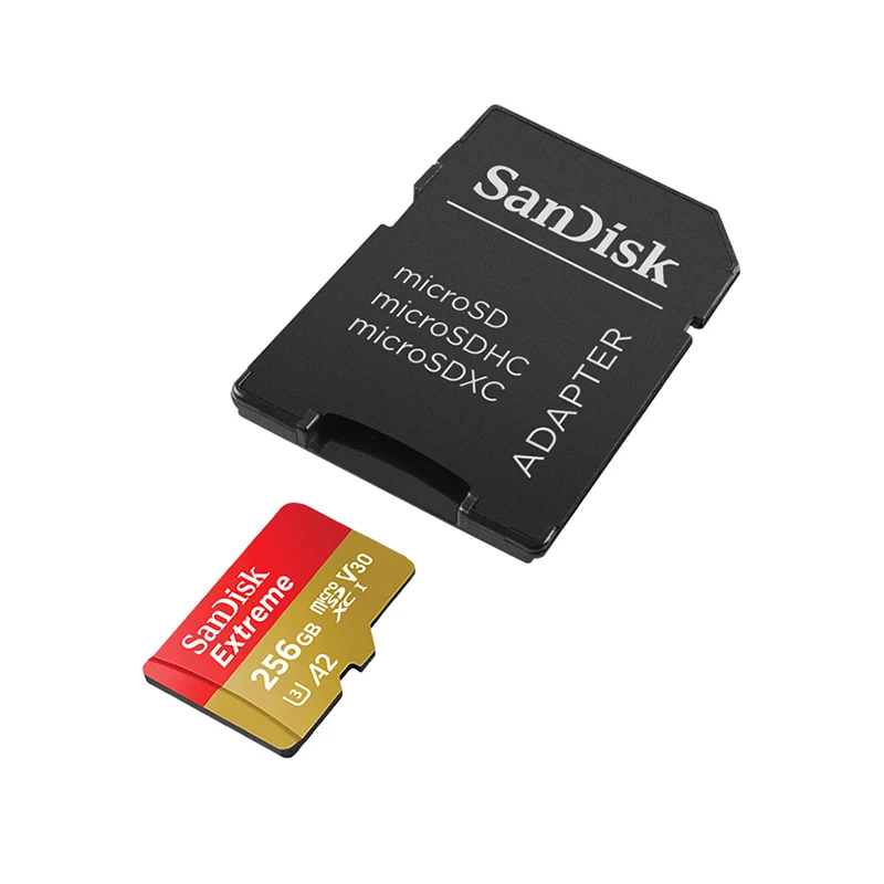 Оригинальная карта памяти San Disk A2 Extreme 256gb 128GB U3 64GB Micro memory sd до 190 mb/s V30 для sandisk flash TF card 4K HD