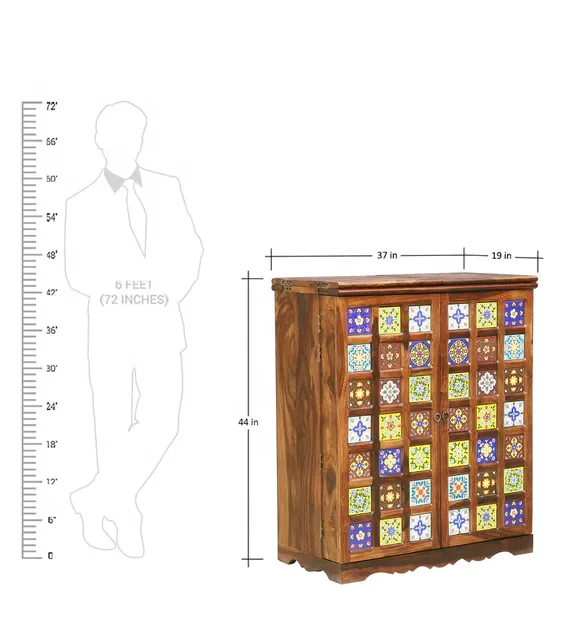 Industrial Vintage Bar Cabinet Indian Sheesham Wood High End Bar Cabinet Jodhpur Handcraft Wine Bottle Storage Racks Bar Cabinet