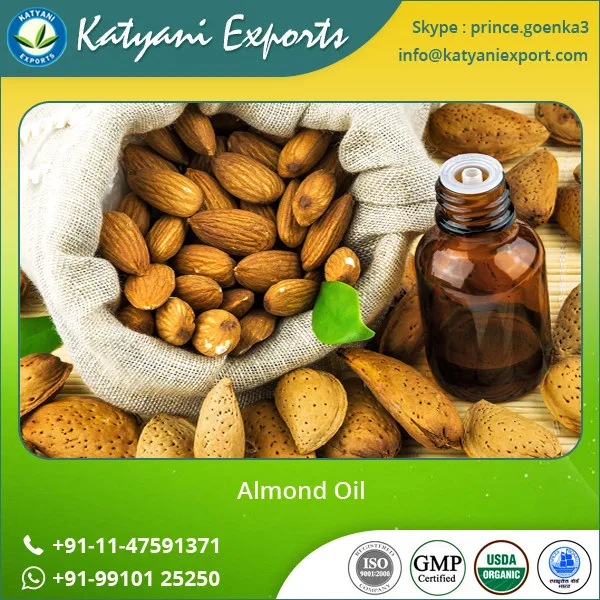 Wholesale Bulk 100% Pure Almond Essential Oil Premium Therapeutic Grade for Aromatherapy, Skincare, & Massage Export From India