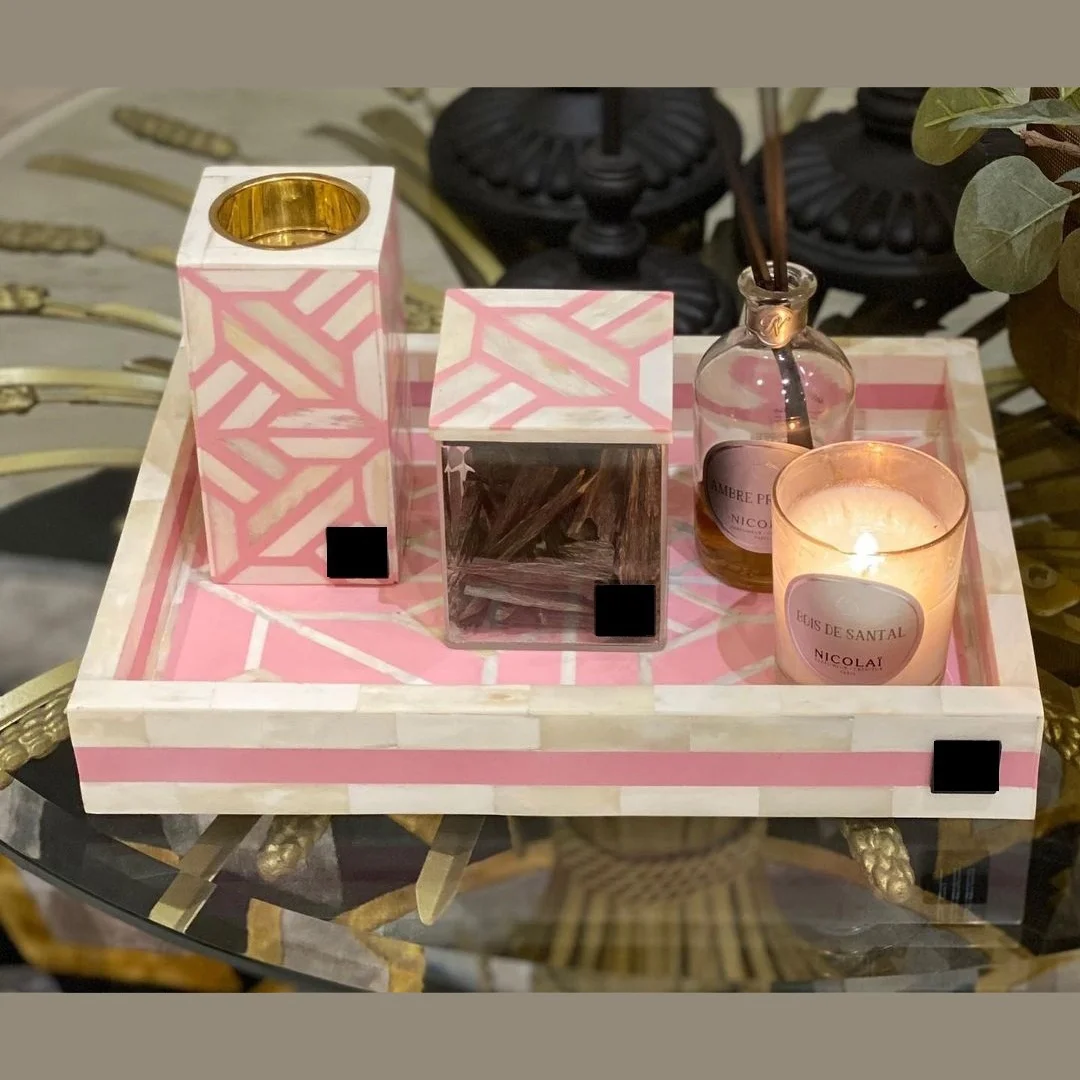 Курильница с перламутровой инкрустацией круглый поднос 2023