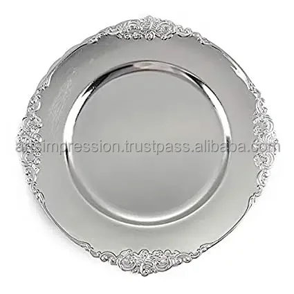 Best Selling Metal Charger Plates High Standard Nice Quality Decorative Design Tableware for Dinner & Dish Usage high standard