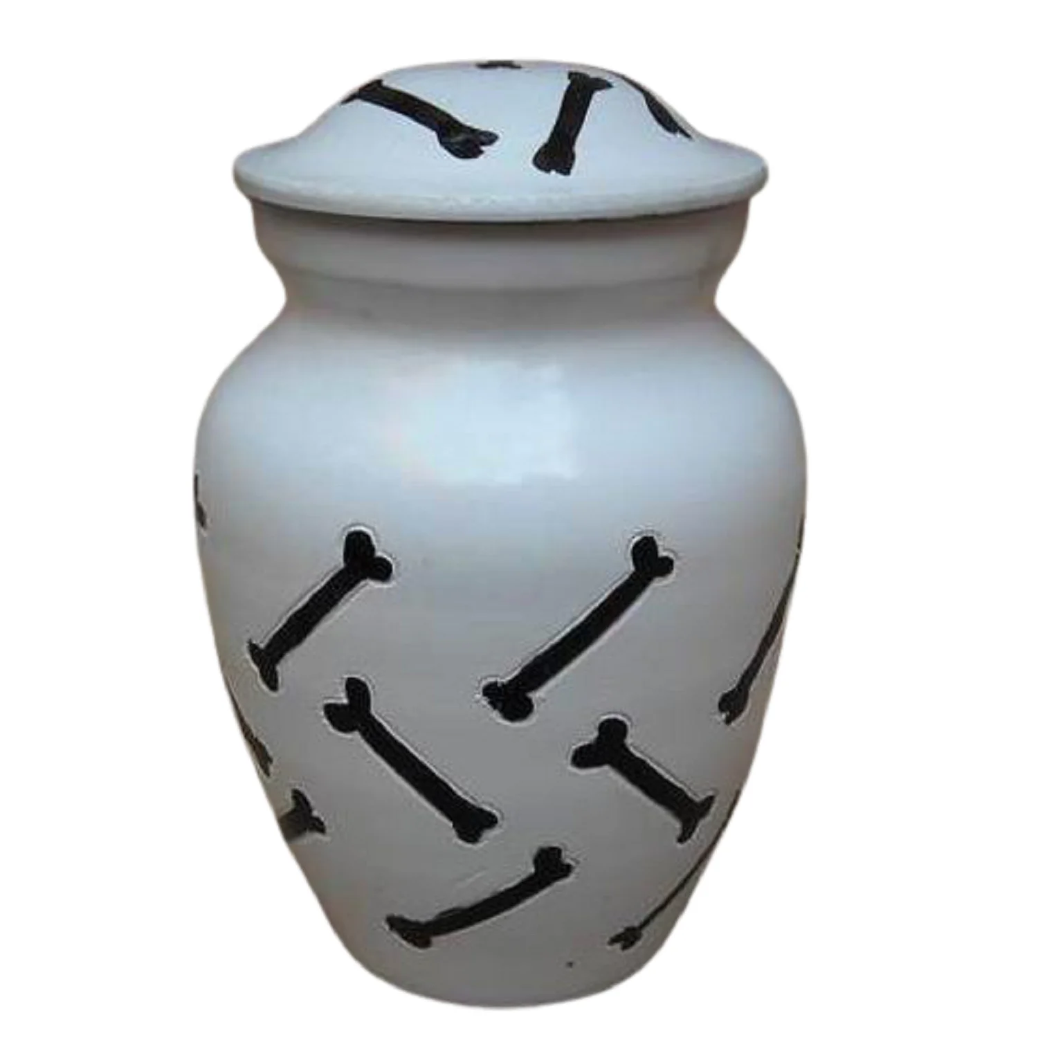 Superfine Quality Pet Ashes Urn Bone Engraved Black And White Cremation Pet Urn Home Decor Exclusive Designed Ashes Urn