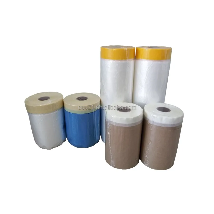 6 pack Pre-Taped Masking Film for Automotive Painting Covering