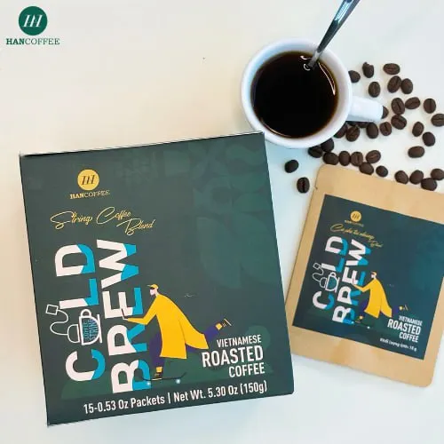 Hancoffee холодное пиво растворимый кофейный порошок высокого качества смесь арабики робуста ODM поддержка настраиваемой упаковочной коробки по лучшей цене
