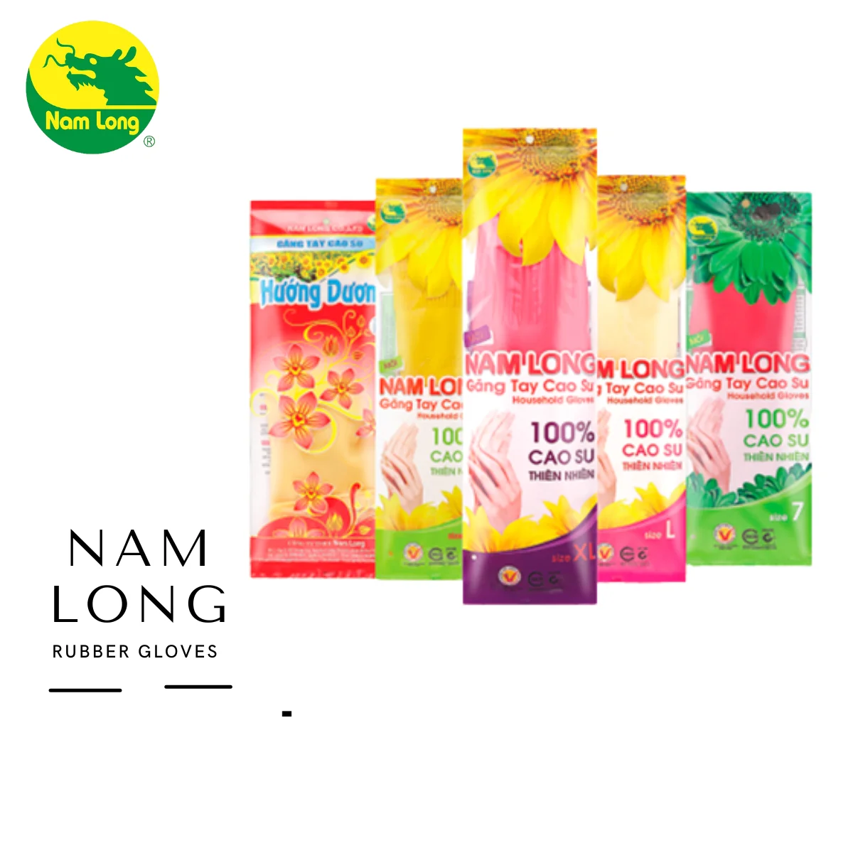 Rubber Gloves Nam Long From Vietnam, Super non-slip grip pattern in the palm, Perfect For Cleaning And Other Related Tasks